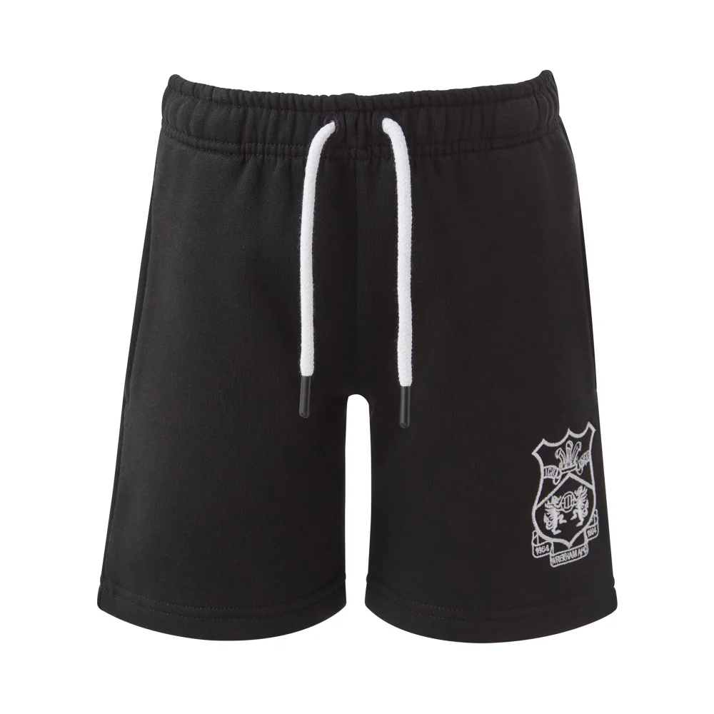 Kids Wrexham Black Sweat Shorts - 2-3yrs Image 1