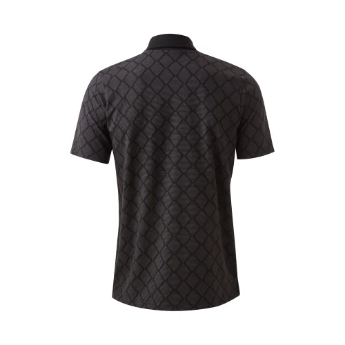Wrexham Black Pattern Polo Shirt - S Image 3
