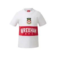 Kids Wrexham White Logo T-Shirt - undefined undefined
