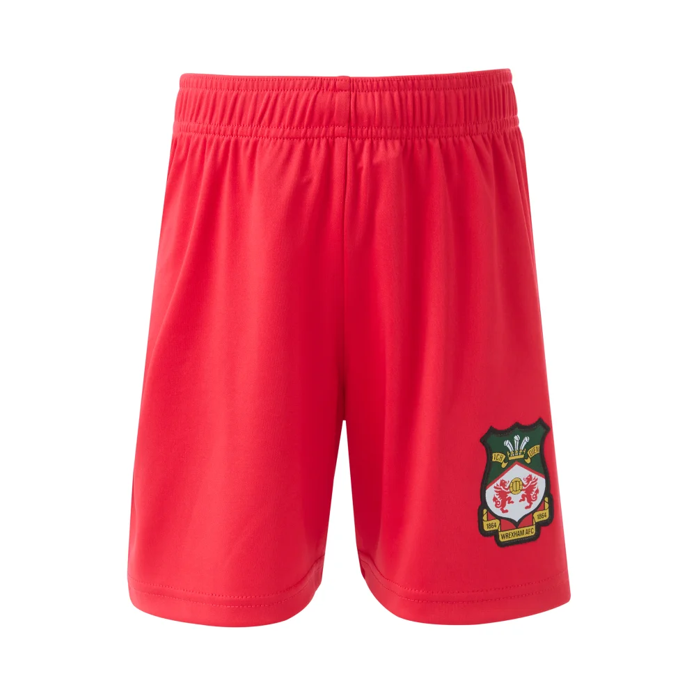 Kids Wrexham Red Training Shorts - 2-3yrs Image 1