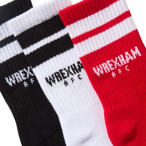 Kids Wrexham 3pk Socks - SIZE 1 Image 2